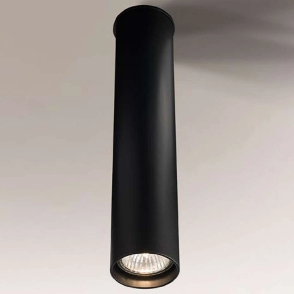 Sufitowa LAMPA plafon ARIDA 1111 Shilo natynkowa OPRAWA reflektorowa do łazienki tuba czarna
