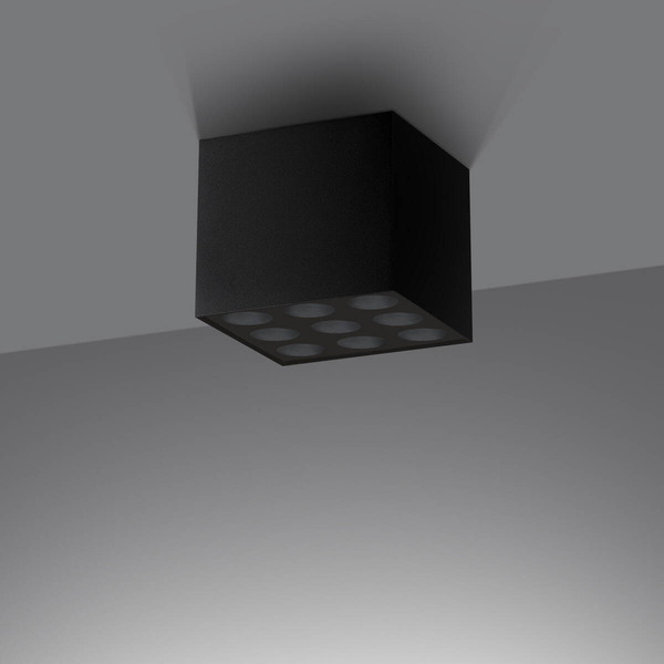 Prostokątny plafon Ozzy SL.1211 Sollux LED 16W 4000K podłużny czarny