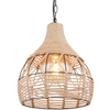 Wisząca LAMPA loftowa HALIA 15671H Globo okrągła OPRAWA skandynawski ZWIS metalowy brązowy czarny