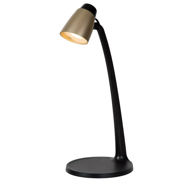 Ledowa lampka biurkowa Ludo 18660/05/02 Lucide LED 4,5W 3000K czarna złota