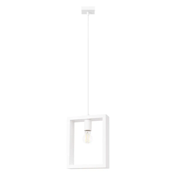 Lampa zwisająca Aries SL.1312 Sollux loft do biura drewniana biała