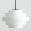 Wisząca lampa szklana FILO 9015G1 do sypialni biała czarna