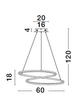 Stylowa lampa wisząca CELAYA LE42761 nad stół LED 40W 3000K złota