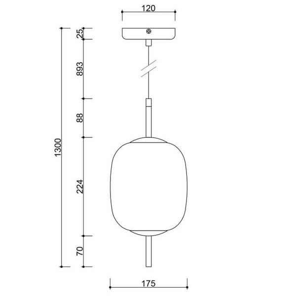 Lampa wisząca do sypialni Epli Mini EM0111P0 szklana metalowa biała