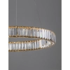 Wisząca lampa kryształowa Bauta okrągła LED 40W złota