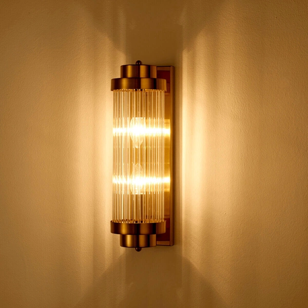 Ścienna lampa dekoracyjna STELO ST-88008-M kryształowa do przedpokoju złoty