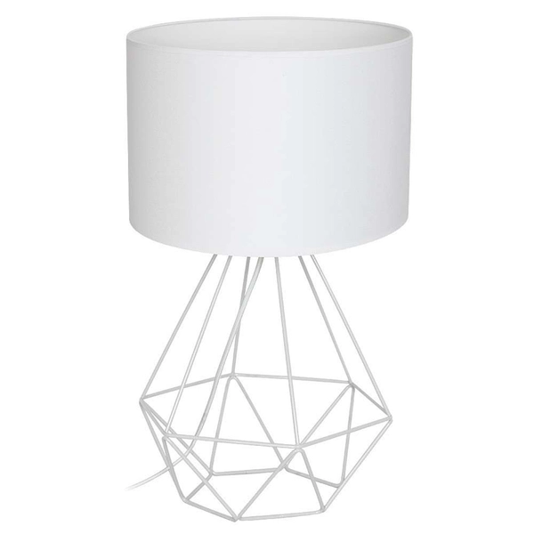 Stojąca LAMPKA nocna BASKET 7201 Milagro abażurowa LAMPA stołowa druciana drut loft czarna