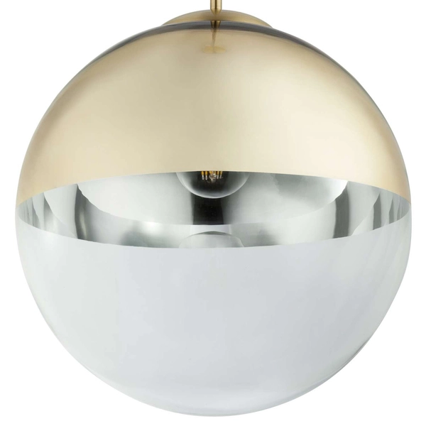 LAMPA wisząca VARUS 15857 Globo OPRAWA kula ball szklana złota przezroczysta