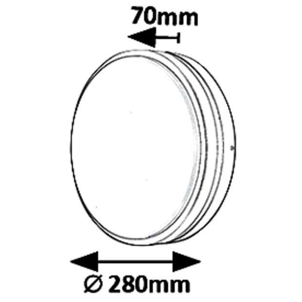 Plafon do ogrodu Hamburg 8848 Rabalux LED 12 W 4000K IP44 antracyt