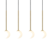 Metalowa lampa wisząca Arcturus P0574-04D-F7AA Zumaline kule biały złoty