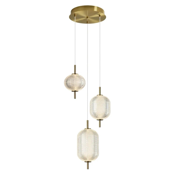 Potrójna lampa wisząca nad stół Corado PND-81438-3-GD LED 23W 3000K złoty