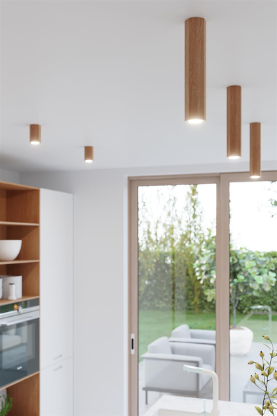 Ruchoma lampa salonowa SL.1030 drewniane reflektorki