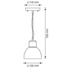 LAMPA wisząca ARNE 311924 Polux metalowa OPRAWA industrialny ZWIS na łańcuchu IP44 czarny