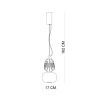 Salonowa lampa zwisająca Eris PND-98374-18W-GD Italux LED 18W 3000K złota biała