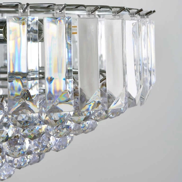 Lampa wisząca glamour Fargo FARGO-18CH kryształowa chrom przezroczysta