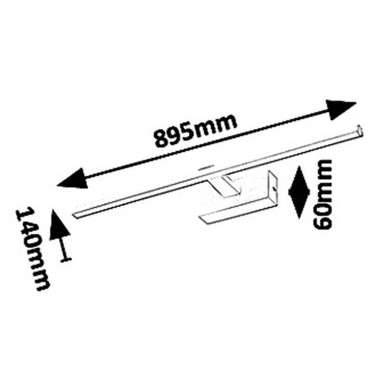 Łazienkowa LAMPA ścienna ALBINA 1464 Rabalux metalowa OPRAWA kinkiet LED 18W 4000K listwa IP23 biała matowa