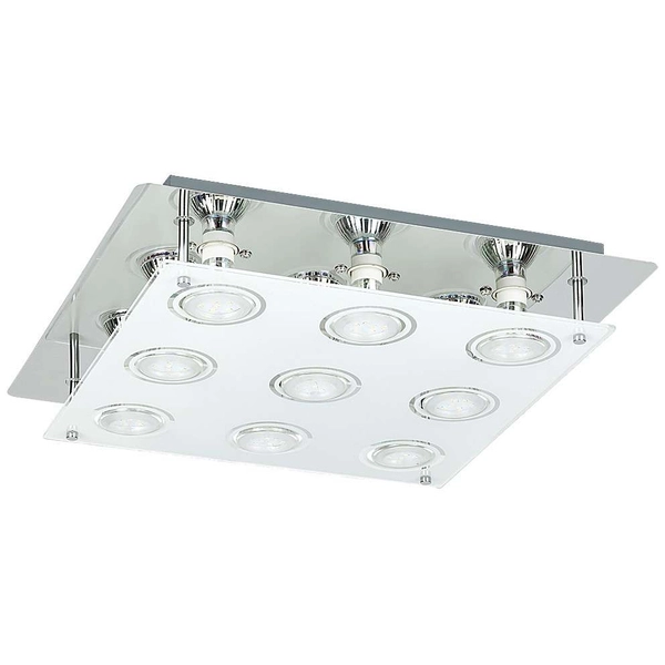 Plafon LAMPA sufitowa NAOMI 2643 Rabalux kwadratowa OPRAWA przydymiona chrom