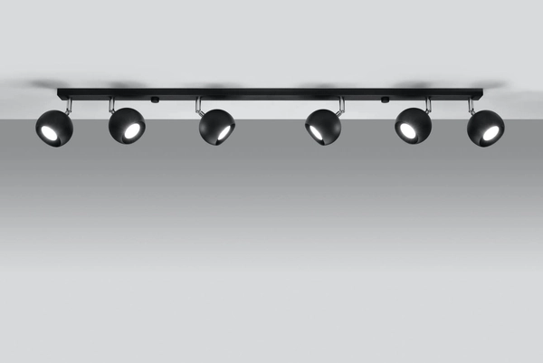 Spot LAMPA sufitowa SL.0448 reflektorowa OPRAWA listwa kule balls czarne