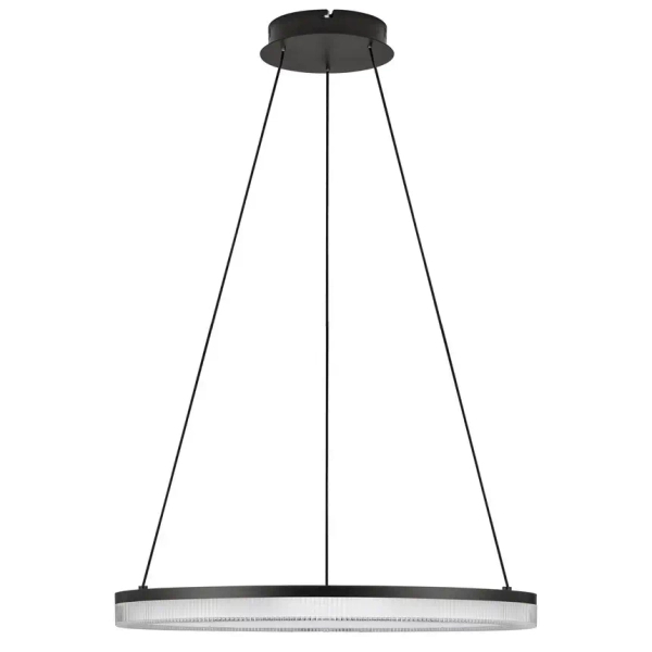 Wisząca lampa pierścieniowa ESTARIO LE45395 LED 25W 3000K ring czarny