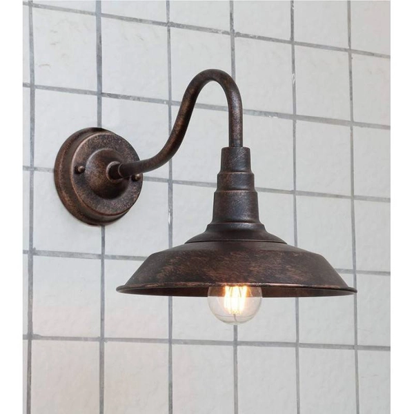 Ścienna lampa Retro ABR-KRI-E27-BRONZ Abruzzo do biura brązowa czarna