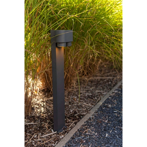 Stojąca lampa zewnętrzna CYPRES 6604004118 Lutec IP44 słupek szara