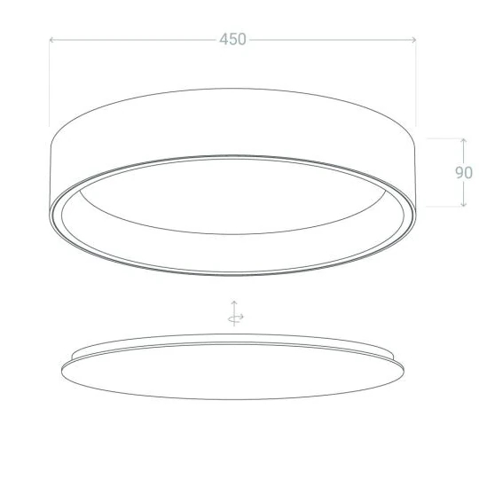 Plafon okrągły Royal ABR-PLR-C-20W-CCT LED 21W 2700-6500K czarny złoty