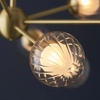 Zwisowa lampa molekuły L&-196690 Light& szklane kule sticks mosiądz