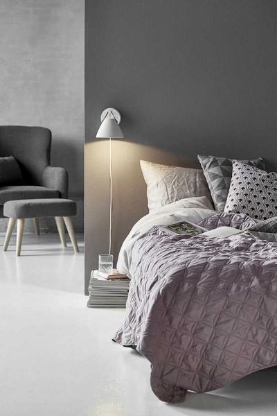 Kinkiet do sypialni Strap 84291001 DFTP metalowy biały