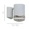 Ogrodowa LAMPA elewacyjna NOELL 338 Italux IP44 ścienna OPRAWA zewnętrzna kinkiet outdoor biały