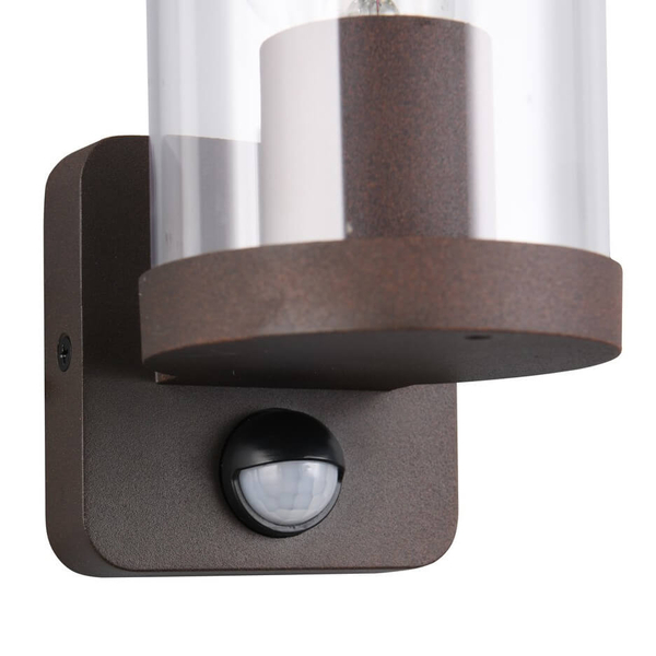 Przyścienna lampa tuba Bonito R21599124 IP44 czujnik brązowy