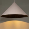 Metalowa lampa wisząca VESUVIO 41072 stożkowa beżowa czarna