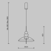 Szklana zwisająca lampa Bangkok MOD185PL-L12CG3K3 LED 12W 3000K mosiądz