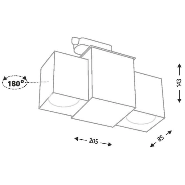 Reflektorowa LAMPA sufitowa BIZEN 7710 Shilo metalowa OPRAWA kostki do 3-fazowego systemu szynowego białe