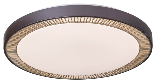 LAMPA sufitowa MATEA 3000 Rabalux okrągła OPRAWA plafon LED 40W 3000K - 6000K z pilotem plafoniera brązowa