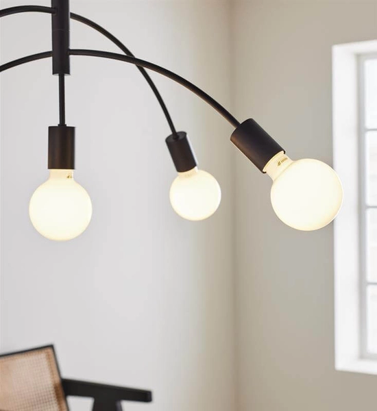 Wisząca lampa czarna Cygnus sypialniana nad łóżko industrial