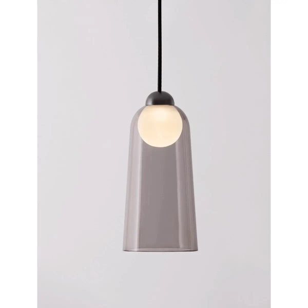 Szklana lampa wisząca TAVENCO LE45210 LED 5W 3000K czarna różowa