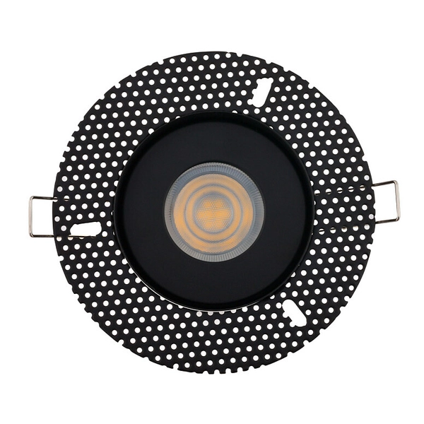 Schodowa lampa czarna Echo 8372 okrągły wpust punktowy metalowy