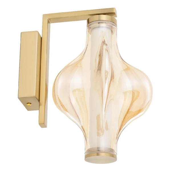 Kinkiet ścienny glamour do przedpokoju Elva 18218 LED 8W 3000K bursztynowy
