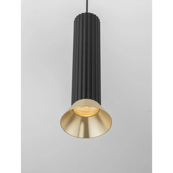 Metalowa wisząca lampa MARENZO LE45600 nad stół czarna złota