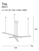 Wisząca lampa sticks Trio P0311 Maxlight LED 36 W 3000K listwy czarne