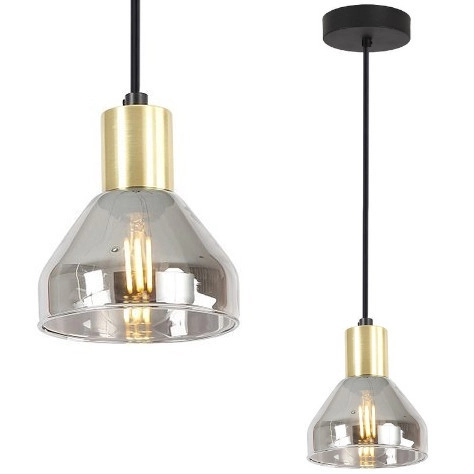 Lampa wisząca GREGORY 31-78391 szklana loftowy zwis przydymiony