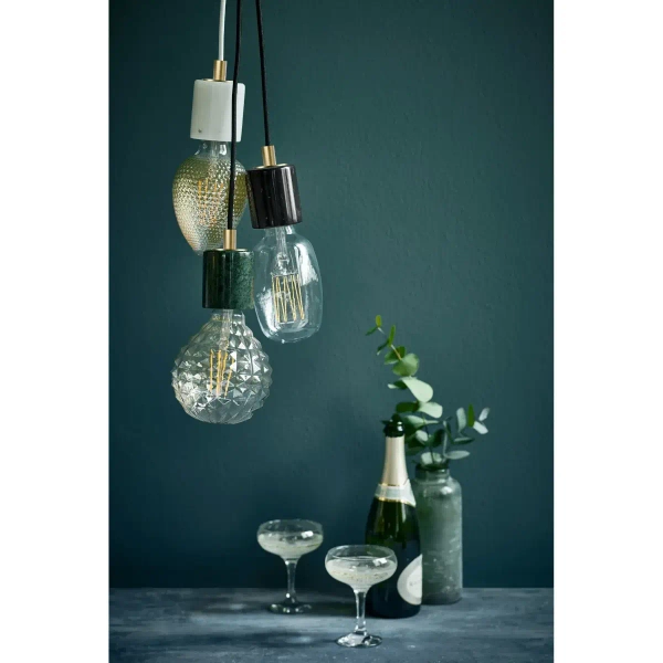 Lampa wisząca marmurowa SIV 45883001 do jadalni biała