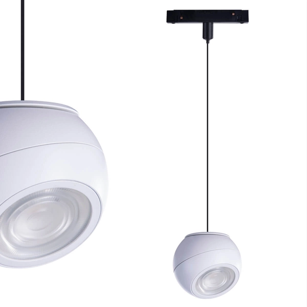 Lampa szynowa Skye AZ4637 LED 12W 3000K do 3-fazowego systemu zwis biała