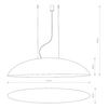 Biała lampa wisząca Canoe 7927 metalowy dysk nad wyspę do kuchni 