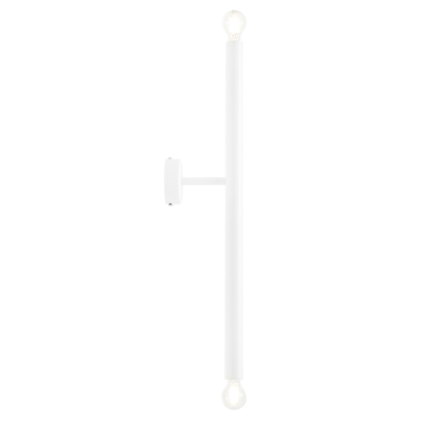Lampa naścienna Tubo 1072D_S Aldex metalowy biały kinkiet sypialniany