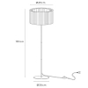 Podłogowa lampa z abażurem FOLD 21739/81/31 do salonu biały czarny