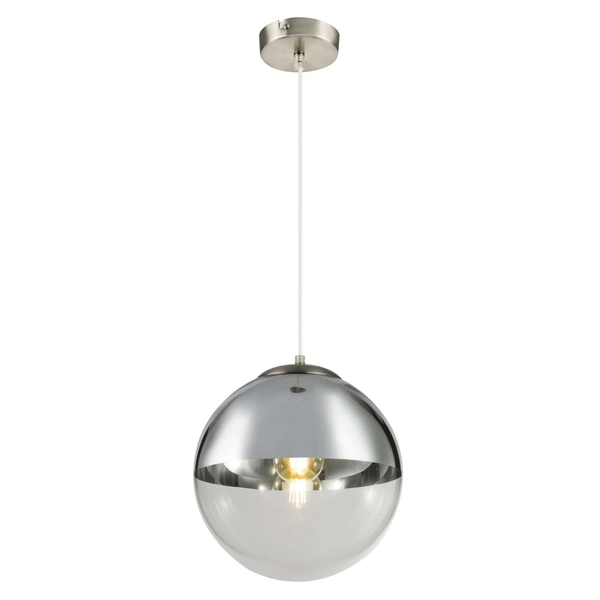 LAMPA wisząca VARUS 15853 Globo OPRAWA kula ball szklana chrom przezroczysta