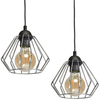 LAMPA wisząca NORMAN MLP6264 Milagro industrialna OPRAWA metalowy ZWIS druciane klatki czarne chrom