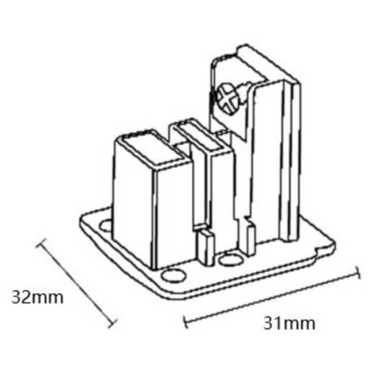 Zaślepka do szynoprzewodu 3-faz LP-556/END 4W WH Light Prestige biała