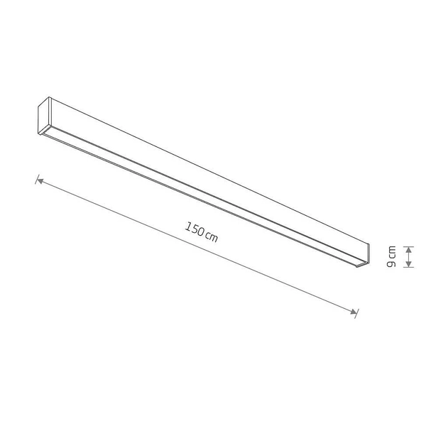 Lampa sufitowa tarasowa Outline 11362 Nowodvorski LED 50W 3000K IP44 prostokątna czarna